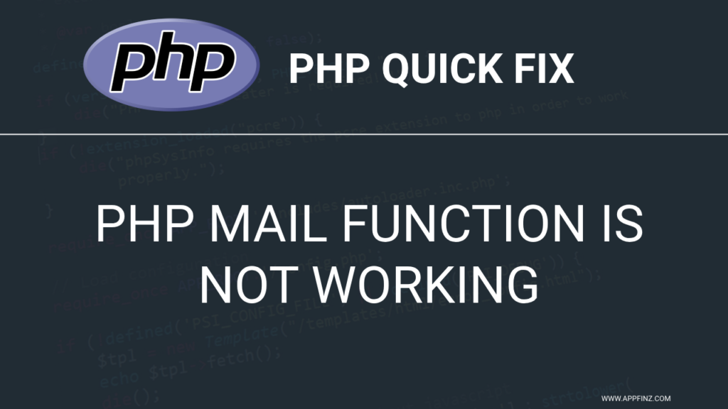 PHP mail function is not working