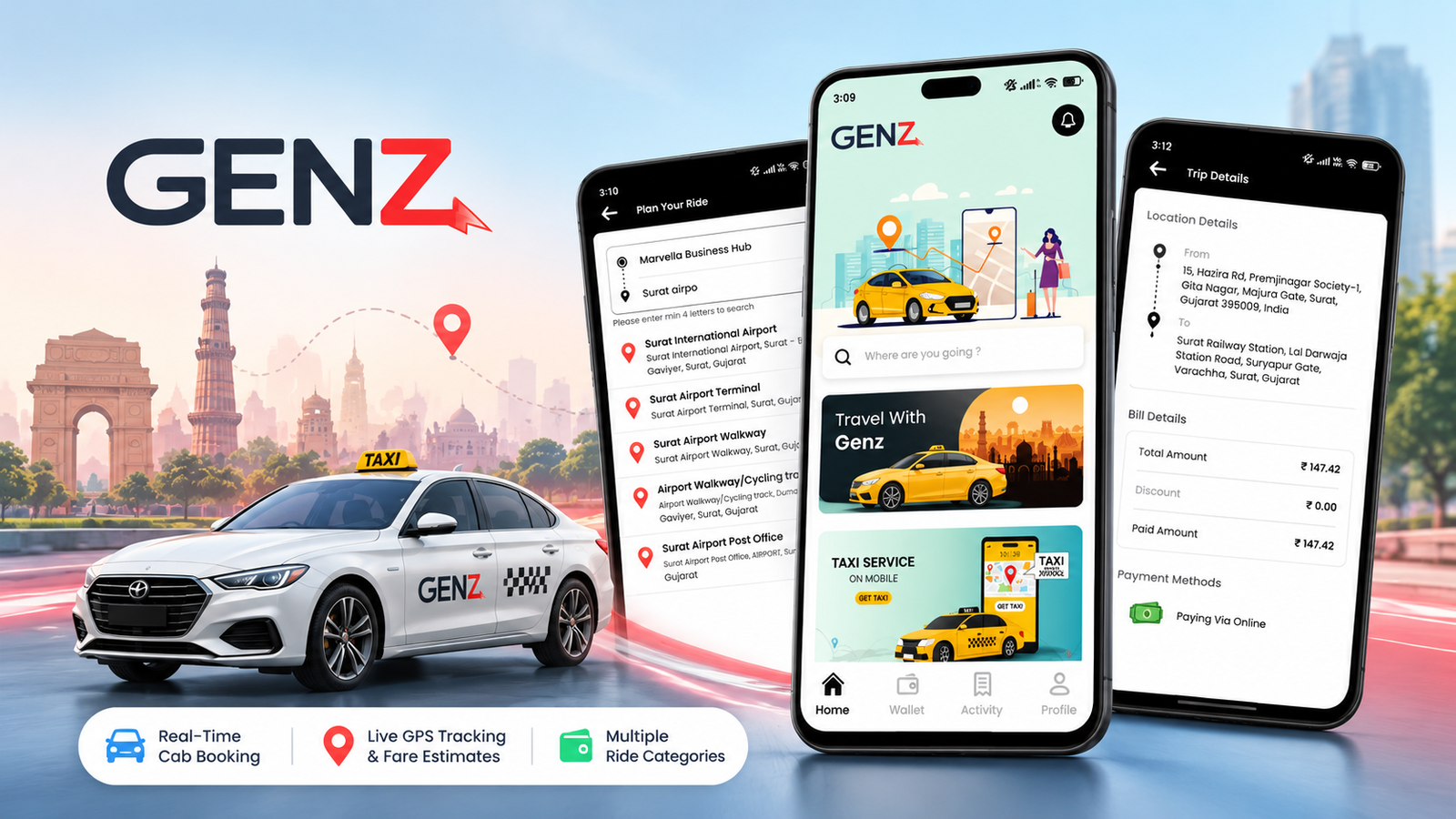 Mobile App Portfolio - Genz Car Ride Apps