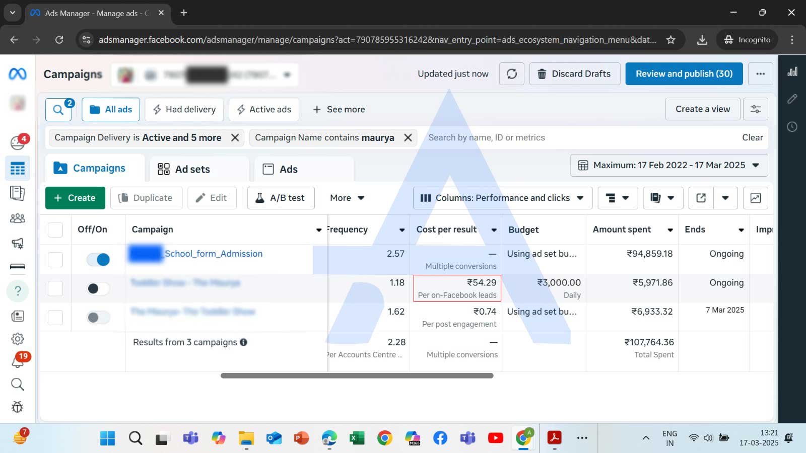 Google Ads Result